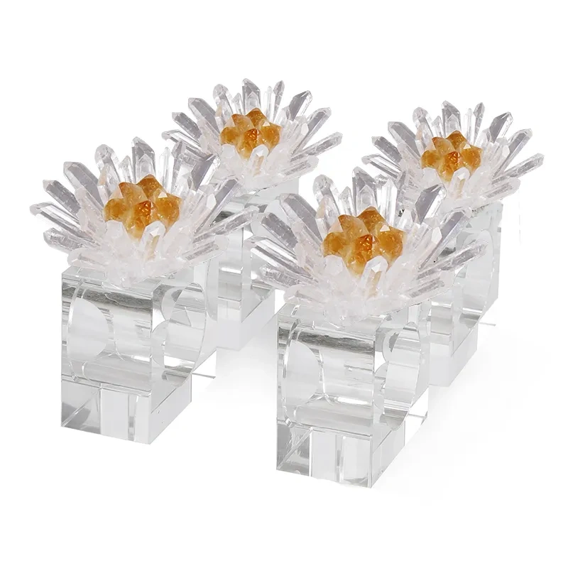 MYK4280-Custom Napkin Ring - Crystal Flower