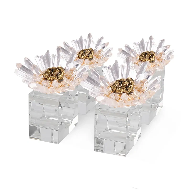 MYK4280-Custom Napkin Ring - Crystal Flower