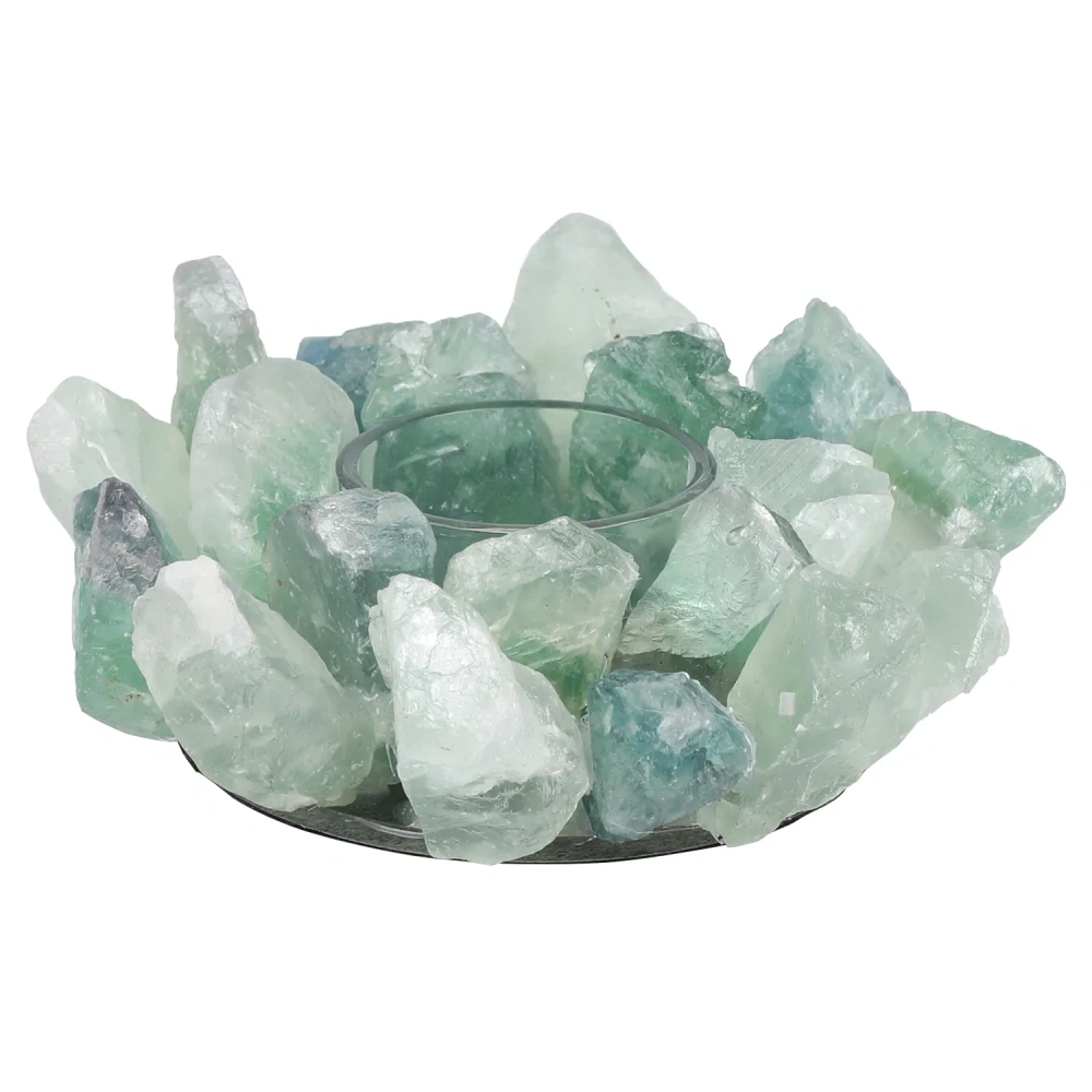 MYK4286- Custom Candle Holder- Rough Fluorite（chrf）
