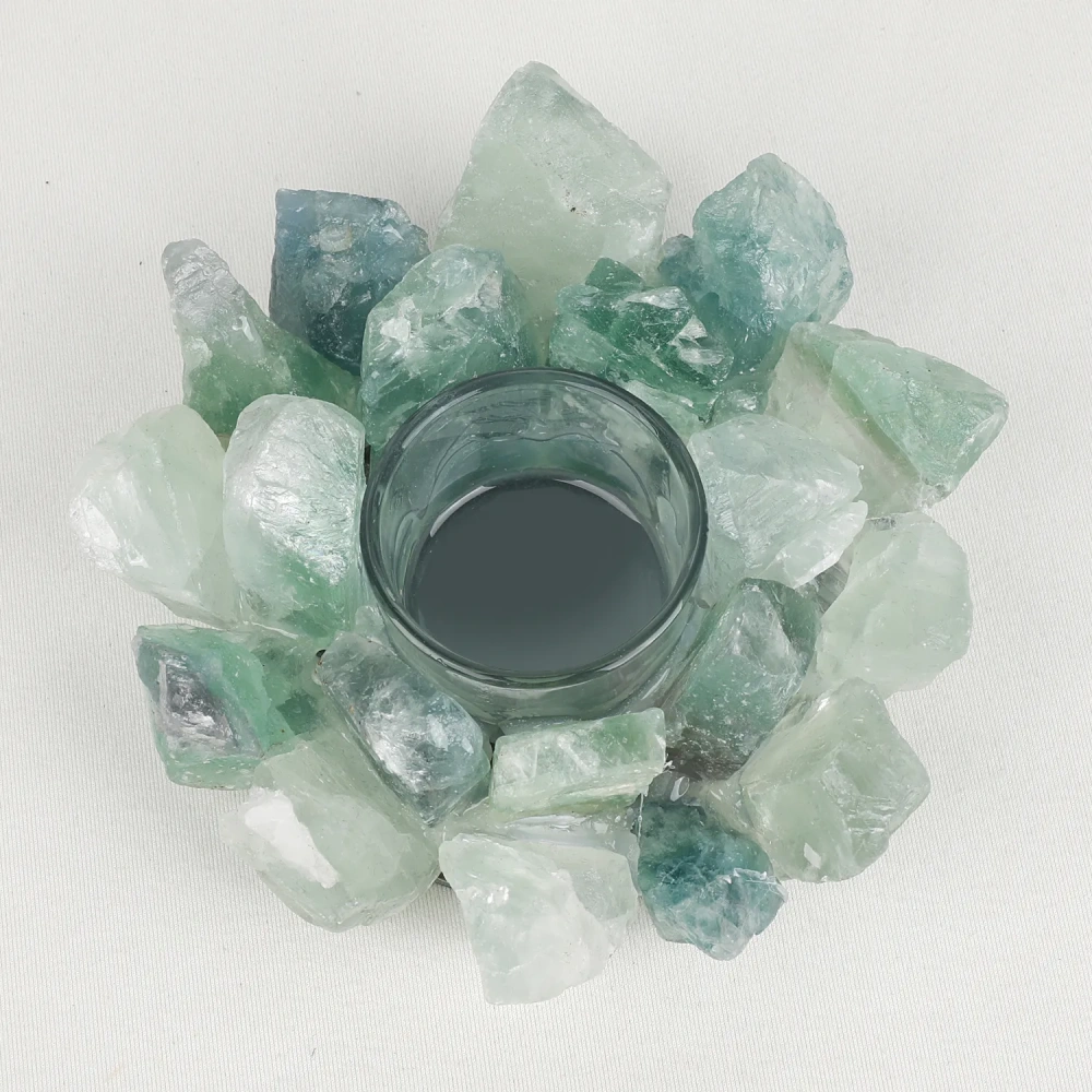 MYK4286- Custom Candle Holder- Rough Fluorite（chrf）