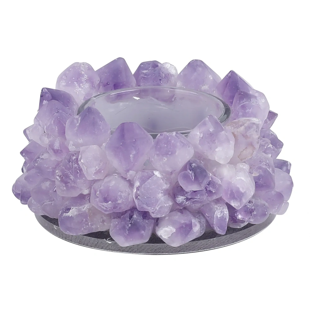 MYK4287-Custom Candle Holder - Amethyst Point
