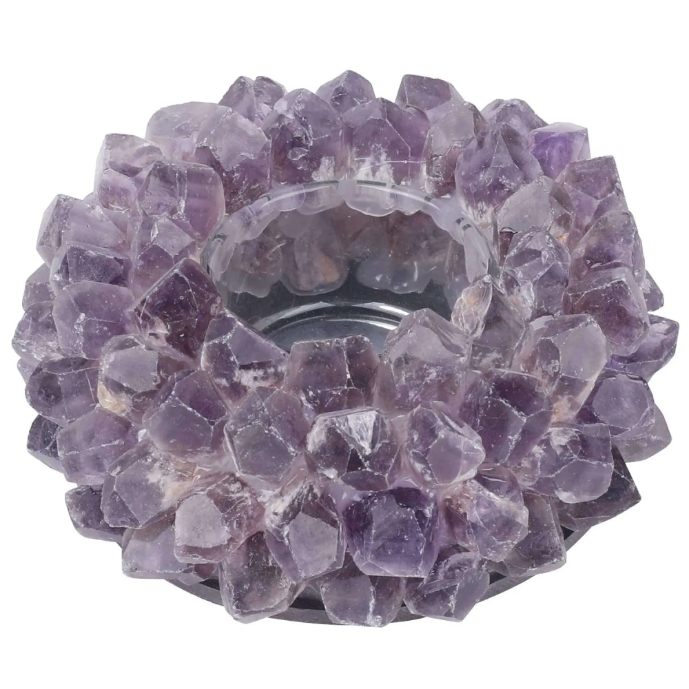MYK4288-Custom Candle Holder Amethyst Point