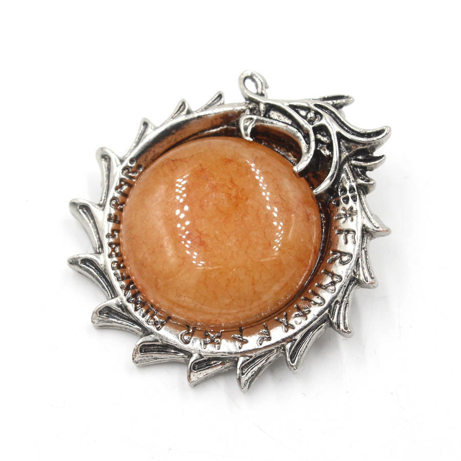 MYK4335-Dragon-shaped crystal pendant