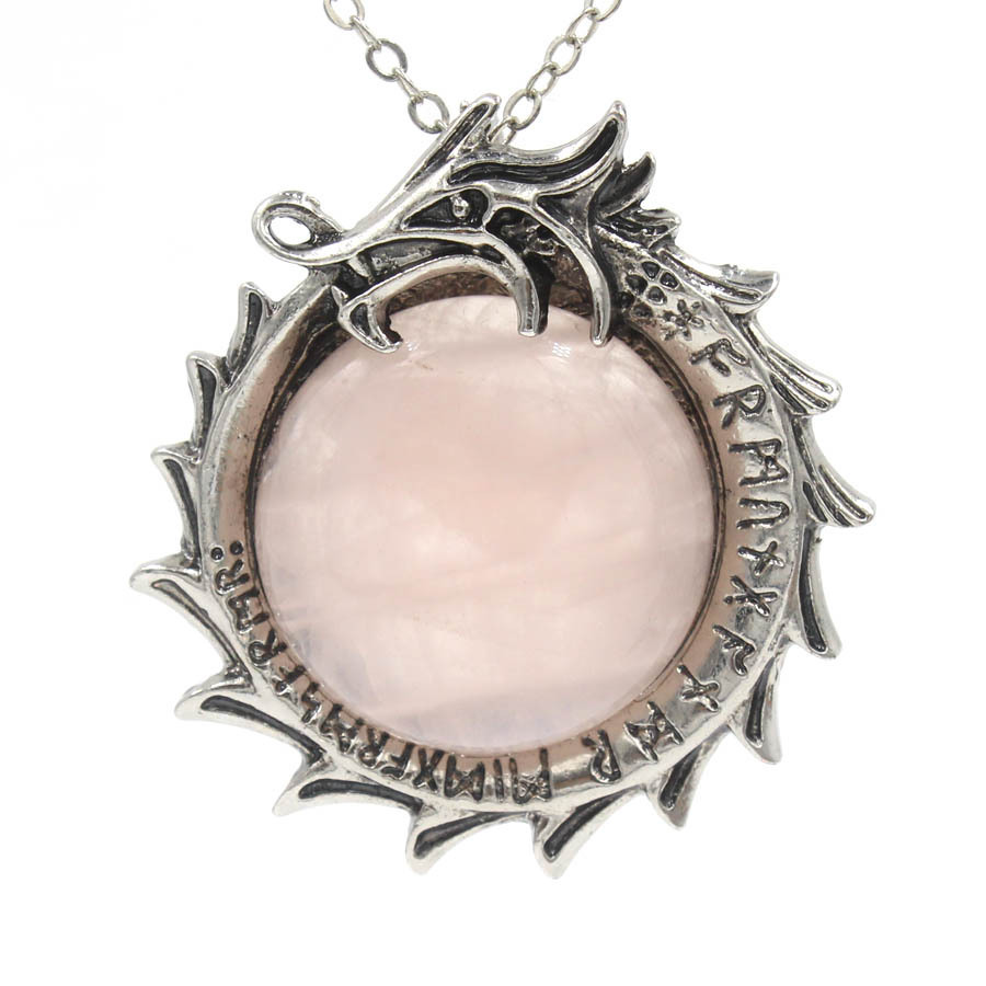 MYK4335-Dragon-shaped crystal pendant
