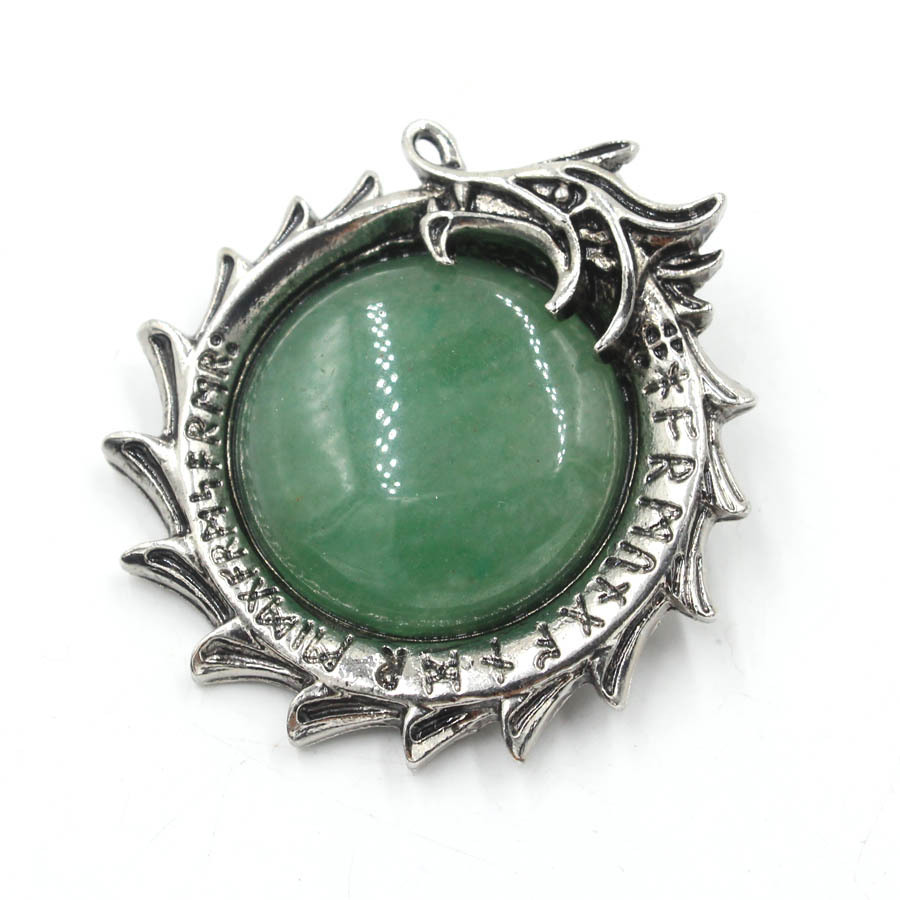 MYK4335-Dragon-shaped crystal pendant