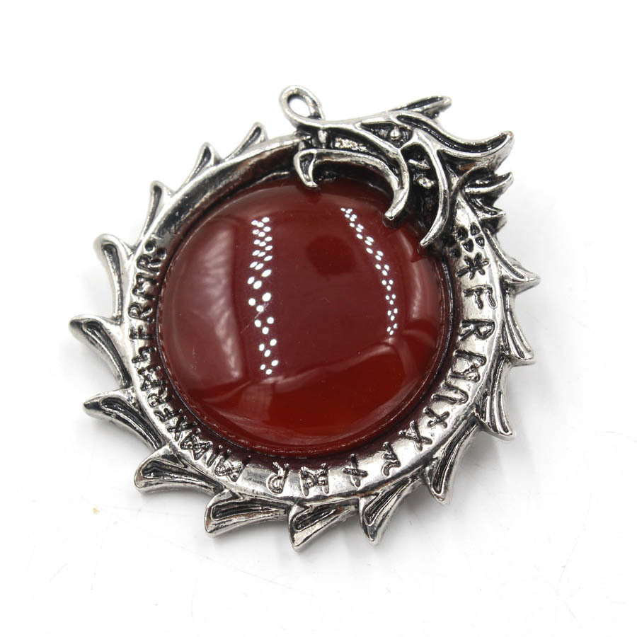 MYK4335-Dragon-shaped crystal pendant