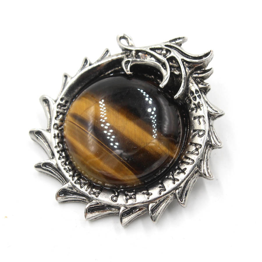 MYK4335-Dragon-shaped crystal pendant