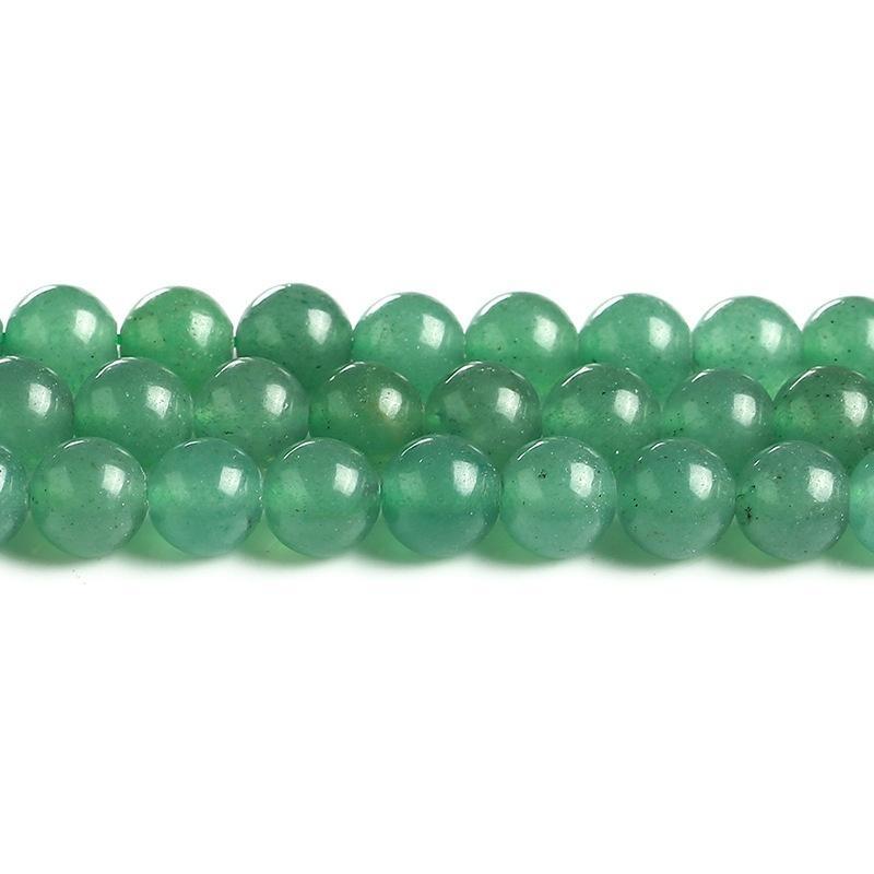 MYK4349-Natural Green Aventurine Round Bead Strands