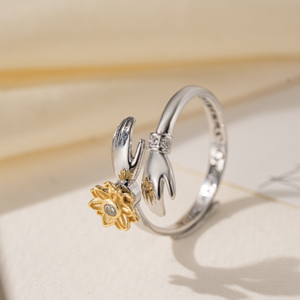 MYK4371-Adjustable Sunflower Rotating Ring