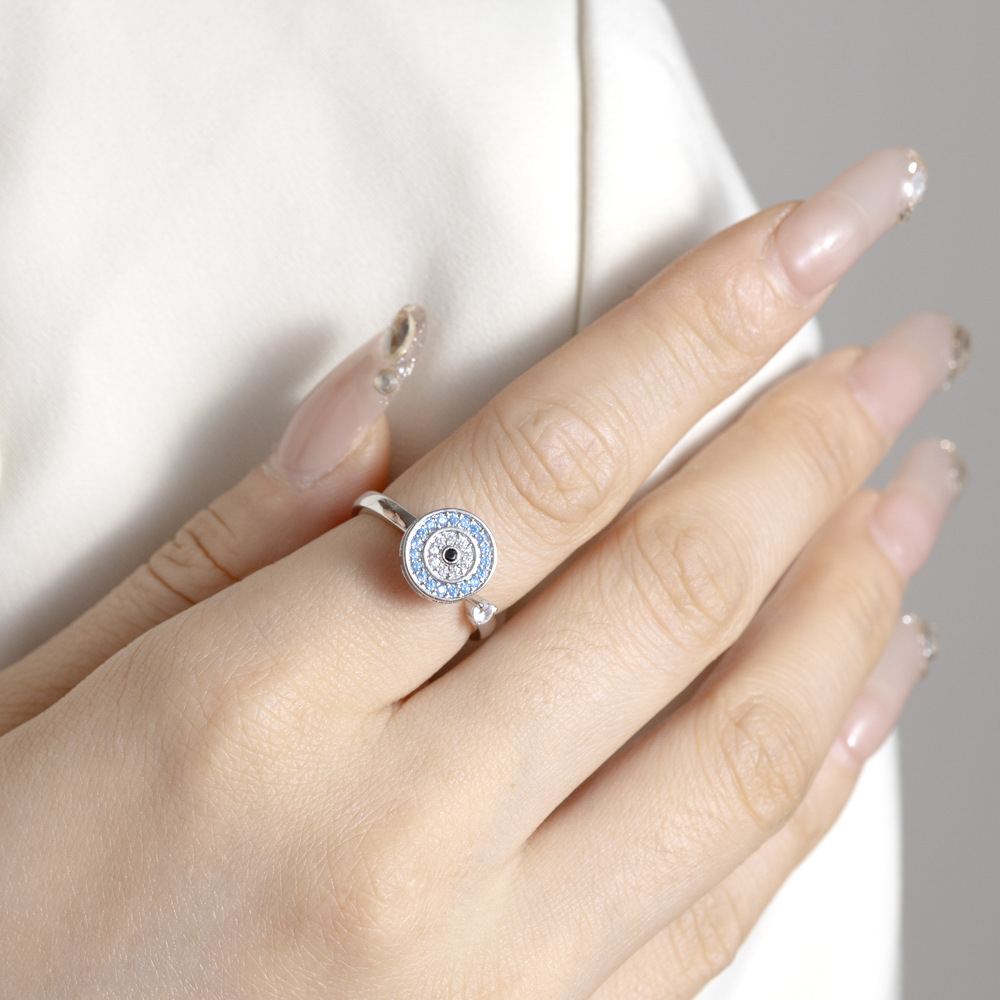 MYK4373-Rotary pressure relief micro-inlaid opening adjustable ring