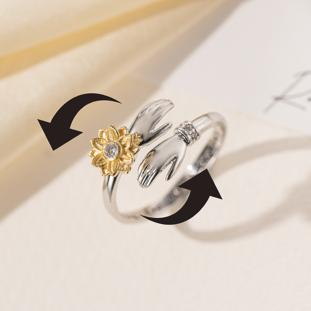 MYK4371-Adjustable Sunflower Rotating Ring