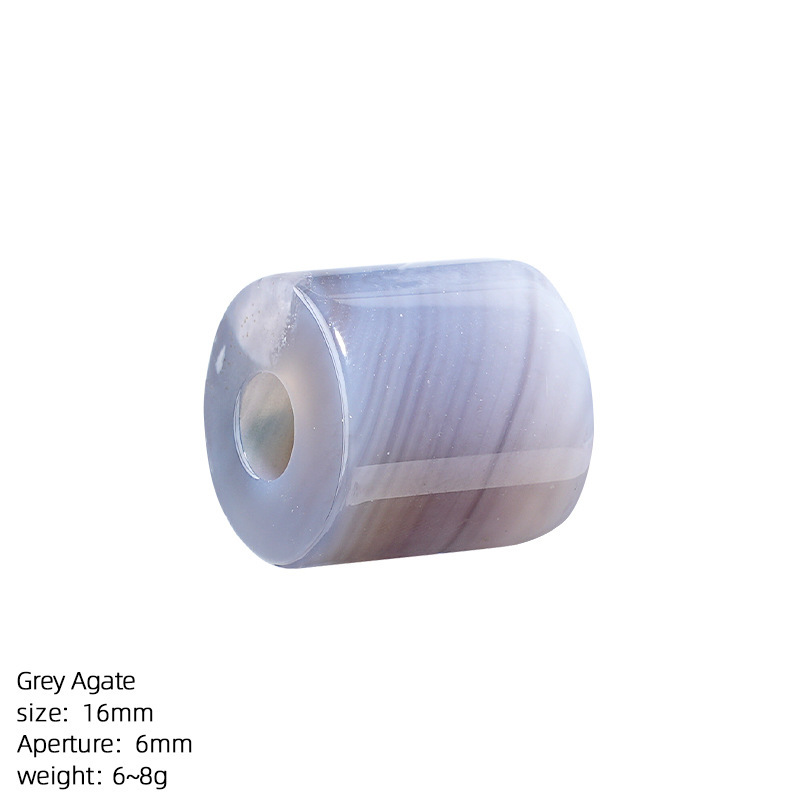 MYK4406-16mm natural stone large-hole cylindrical beads