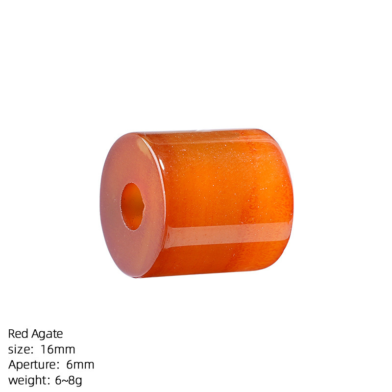 MYK4406-16mm natural stone large-hole cylindrical beads