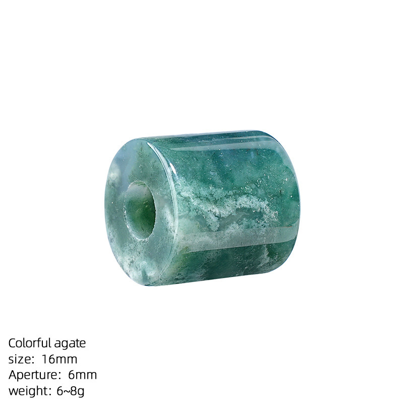 MYK4406-16mm natural stone large-hole cylindrical beads