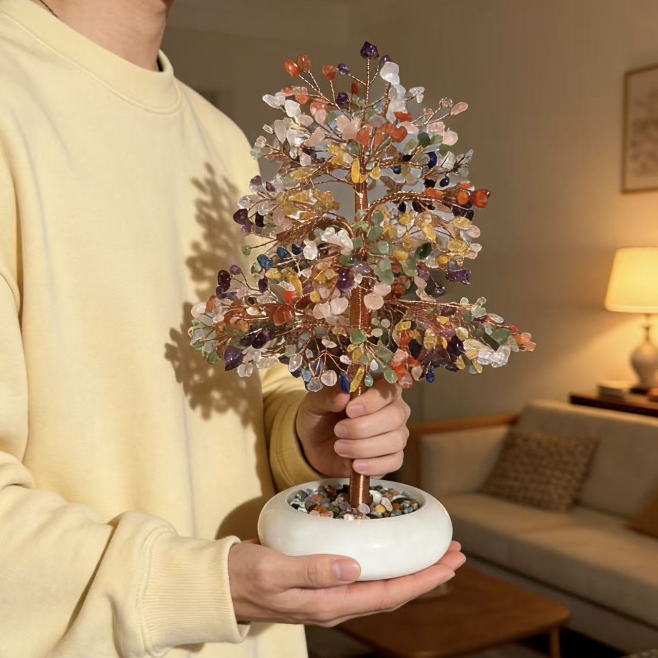 Natural Crystal Chips Money Tree/Tree of Life
