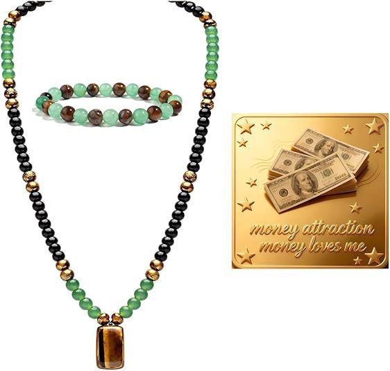 MYK4419-Lucky Tiger Eye Necklace Set