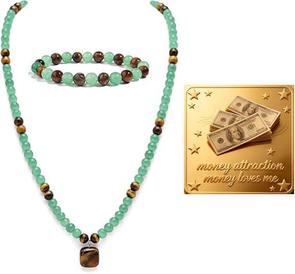 MYK4419-Lucky Tiger Eye Necklace Set