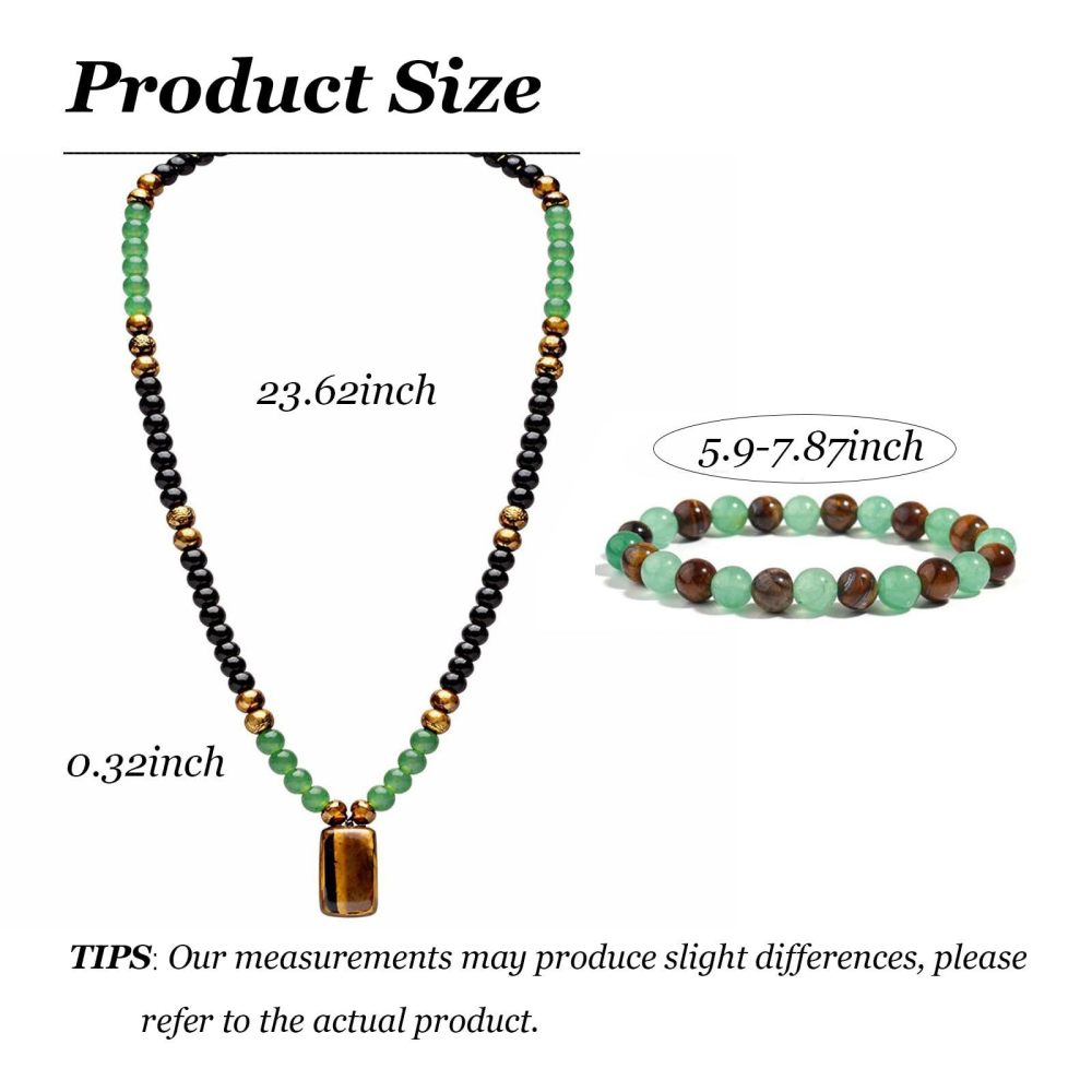MYK4419-Lucky Tiger Eye Necklace Set