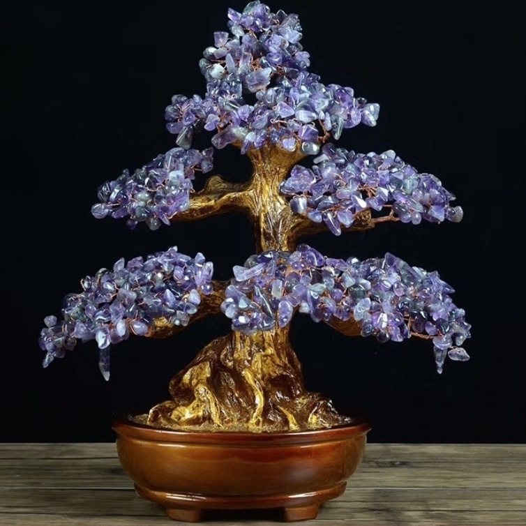 Natural Crystal Money Tree/Tree of Life Home Decor