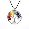 Natural Crystal Crush Tree of Life Crush Necklace