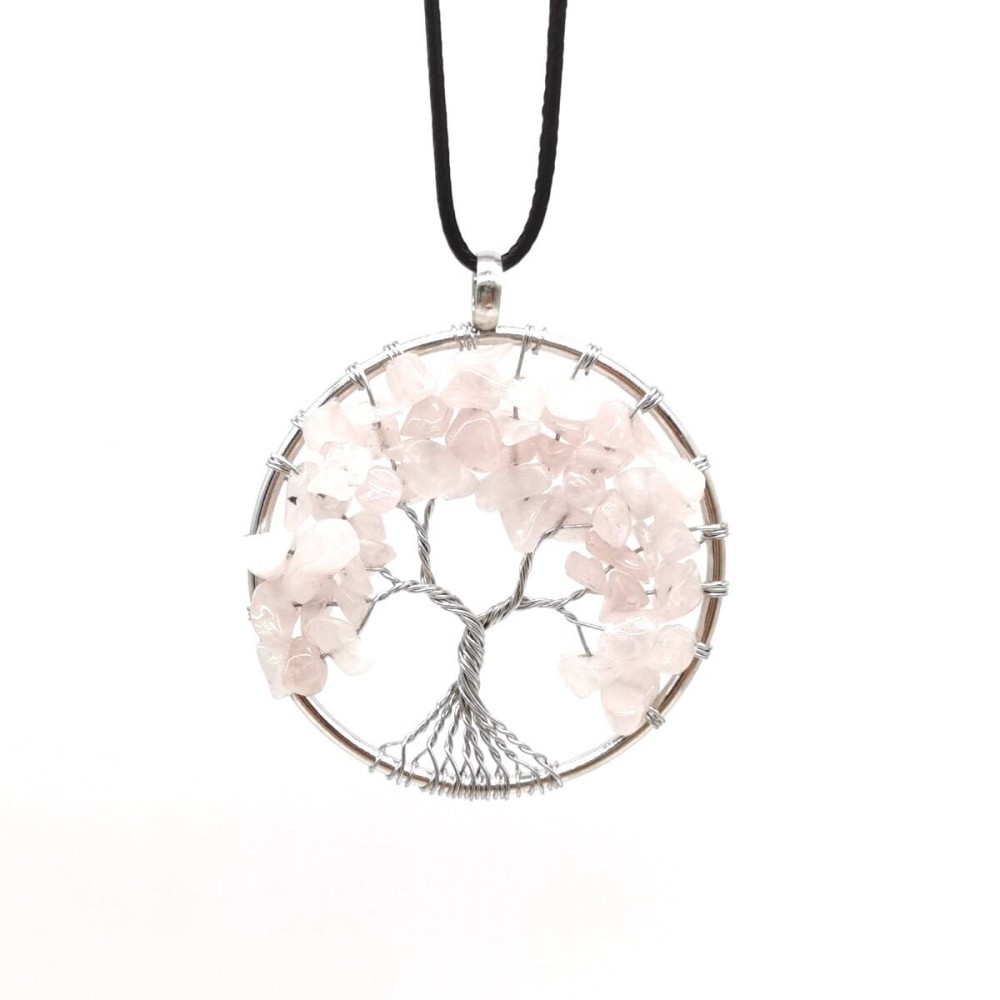 Natural Crystal Crush Tree of Life Crush Necklace