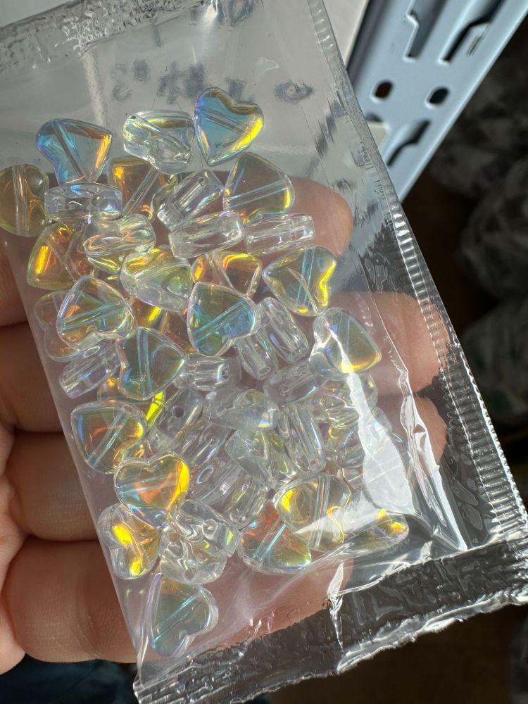 MYK4452-50 Pieces/Bag 8MM Horizontal Hole Smooth Heart-Shaped Peach Piece