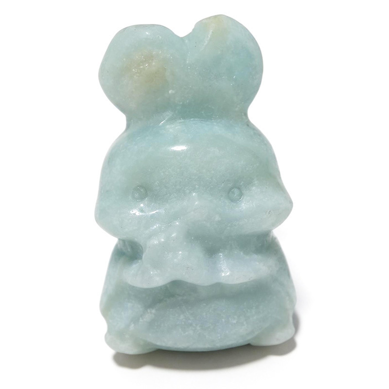MYK4503-Natural crystal rabbit carving craft ornament