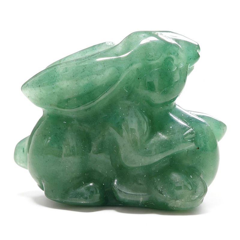 MYK4505-Natural crystal rabbit carving ornament