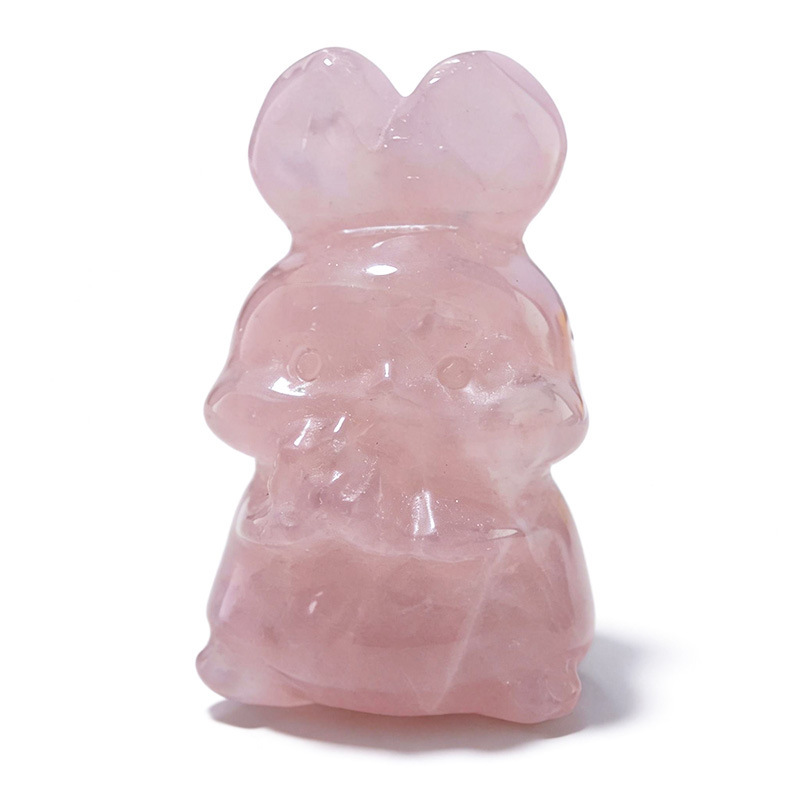 MYK4503-Natural crystal rabbit carving craft ornament