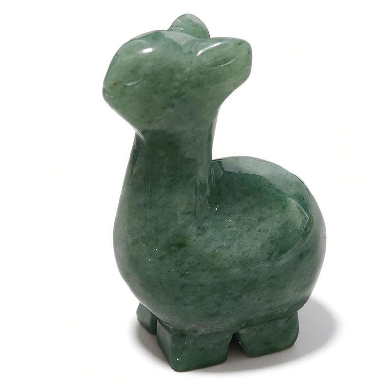 MYK4506-Natural crystal alpaca carving ornament