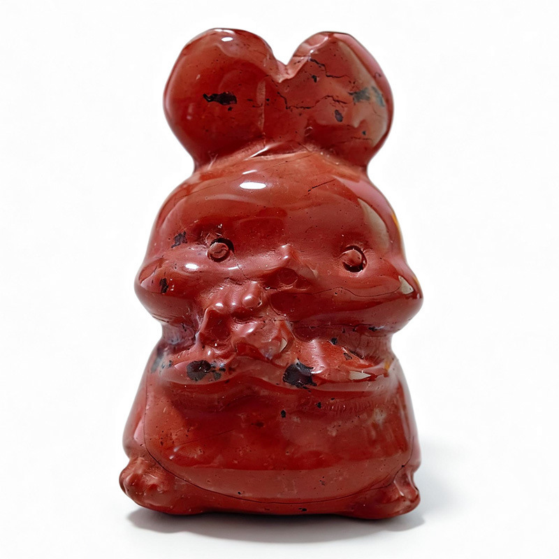 MYK4503-Natural crystal rabbit carving craft ornament
