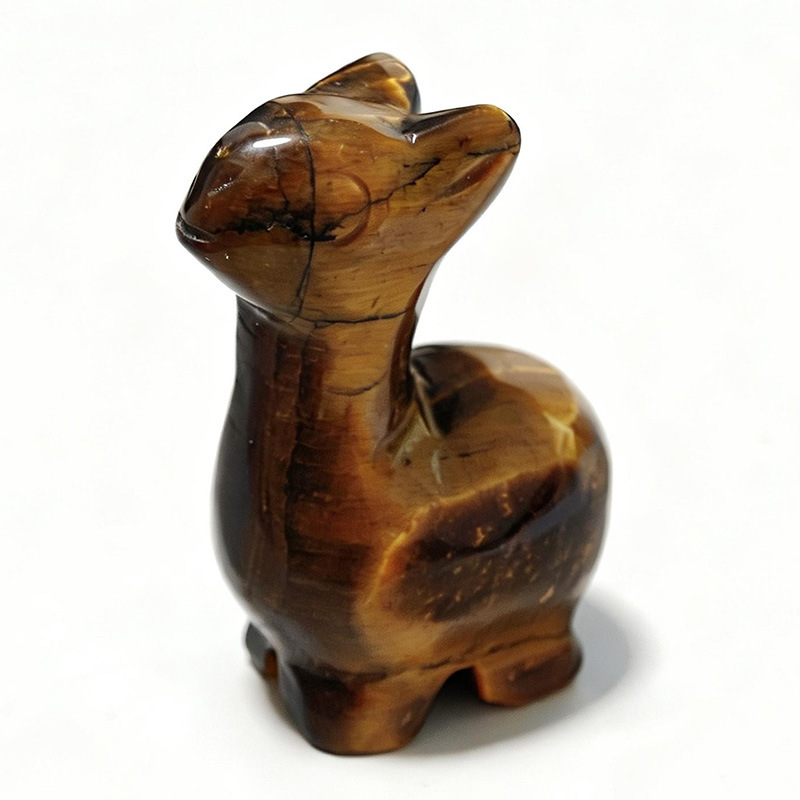 MYK4506-Natural crystal alpaca carving ornament