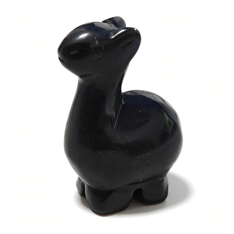 MYK4506-Natural crystal alpaca carving ornament