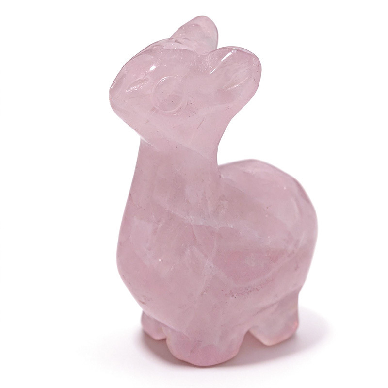MYK4506-Natural crystal alpaca carving ornament
