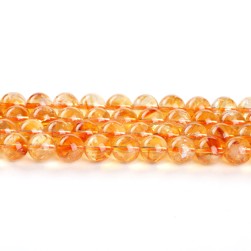 MYK4474-7A grade natural yellow tower crystal beads