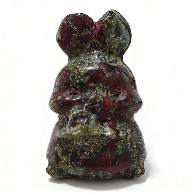 MYK4503-Natural crystal rabbit carving craft ornament