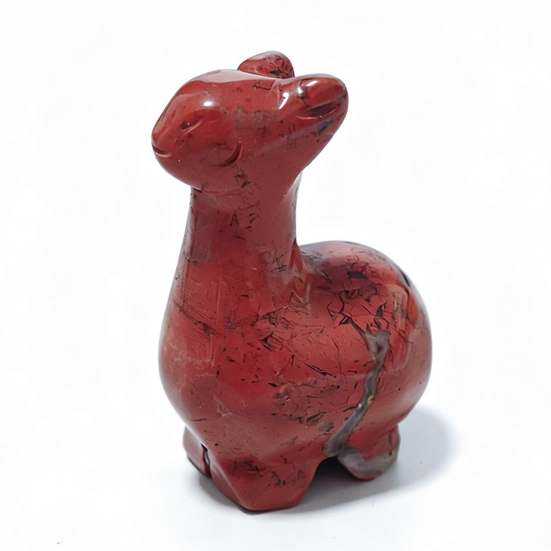 MYK4506-Natural crystal alpaca carving ornament