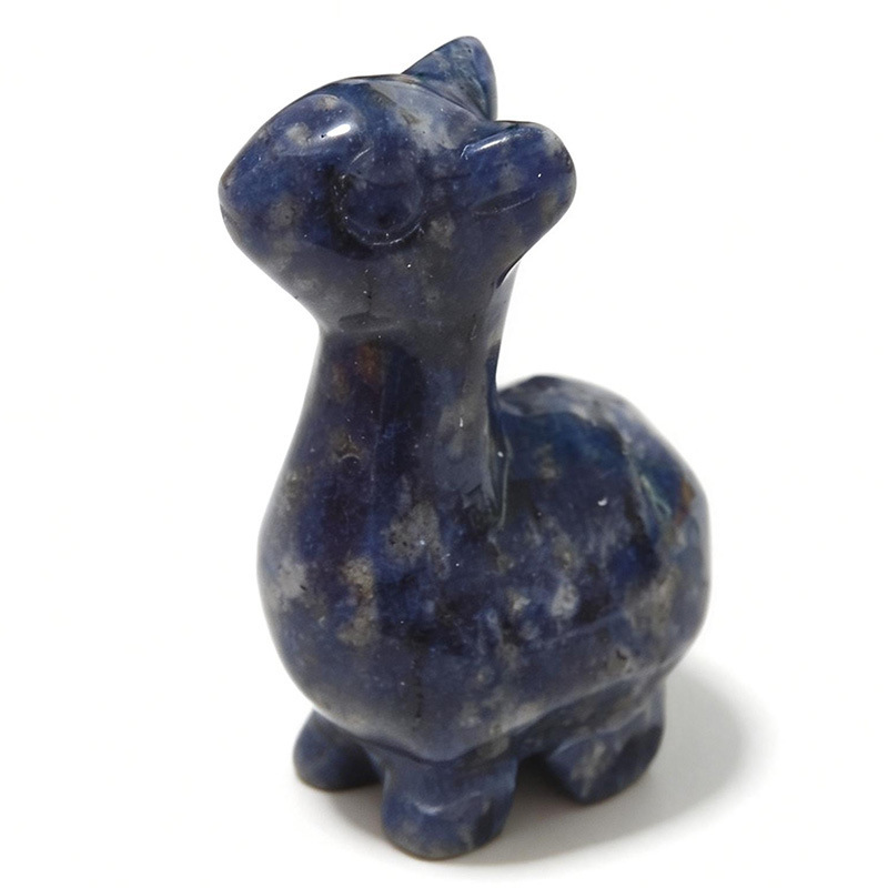 MYK4506-Natural crystal alpaca carving ornament