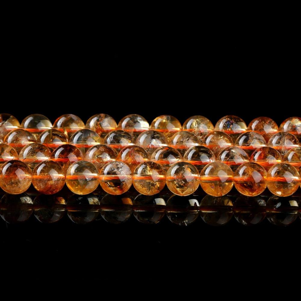 MYK4474-7A grade natural yellow tower crystal beads