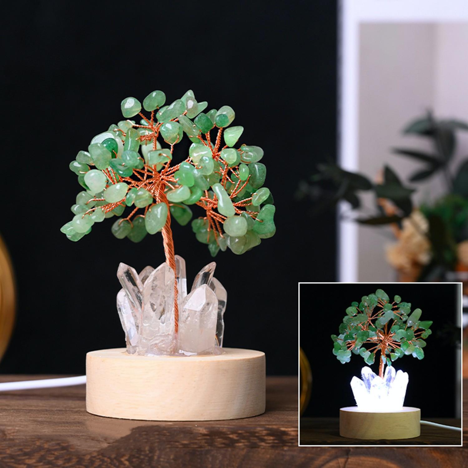 MYK4507-Natural Crystal Tree Cluster Ambient Light Ornament