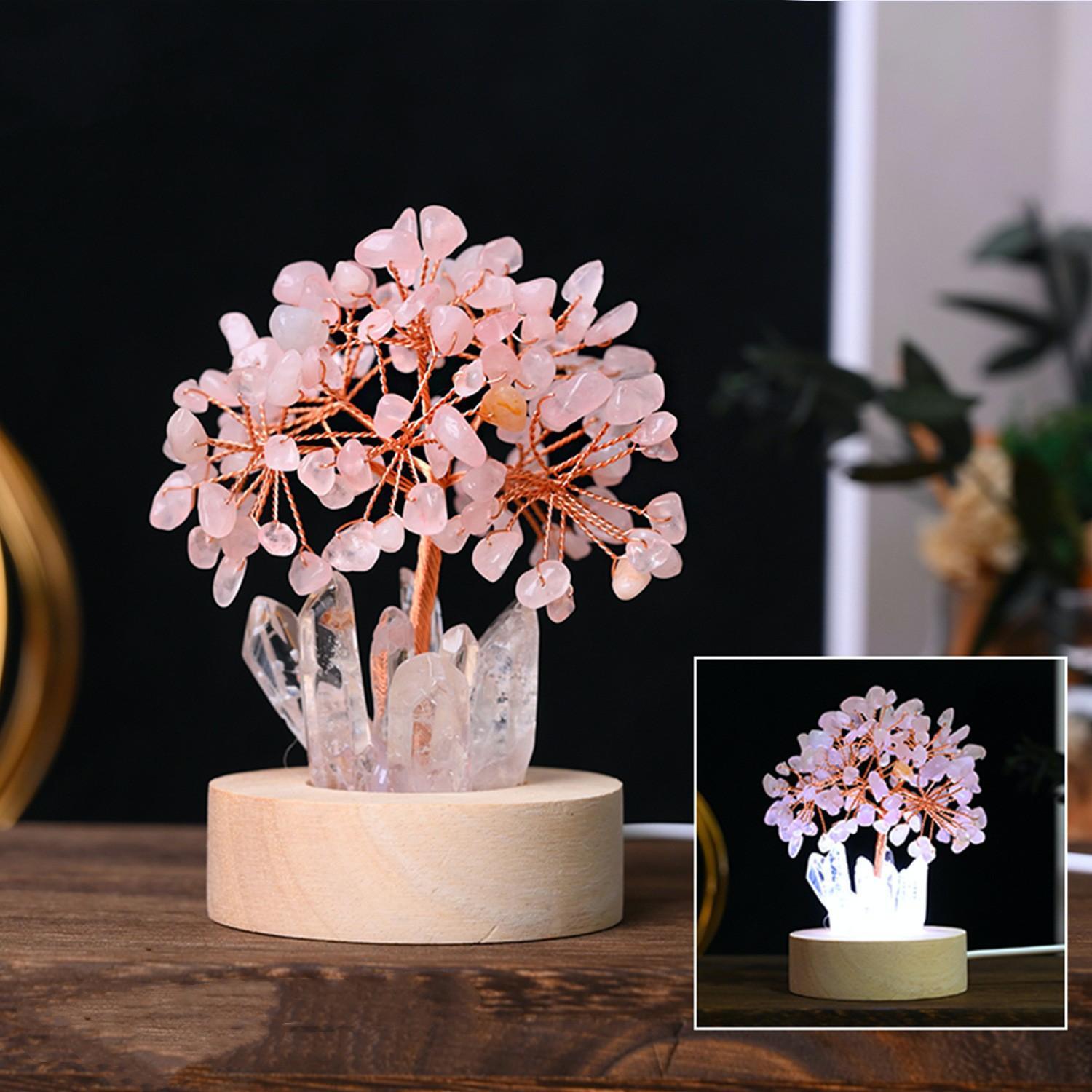 MYK4507-Natural Crystal Tree Cluster Ambient Light Ornament