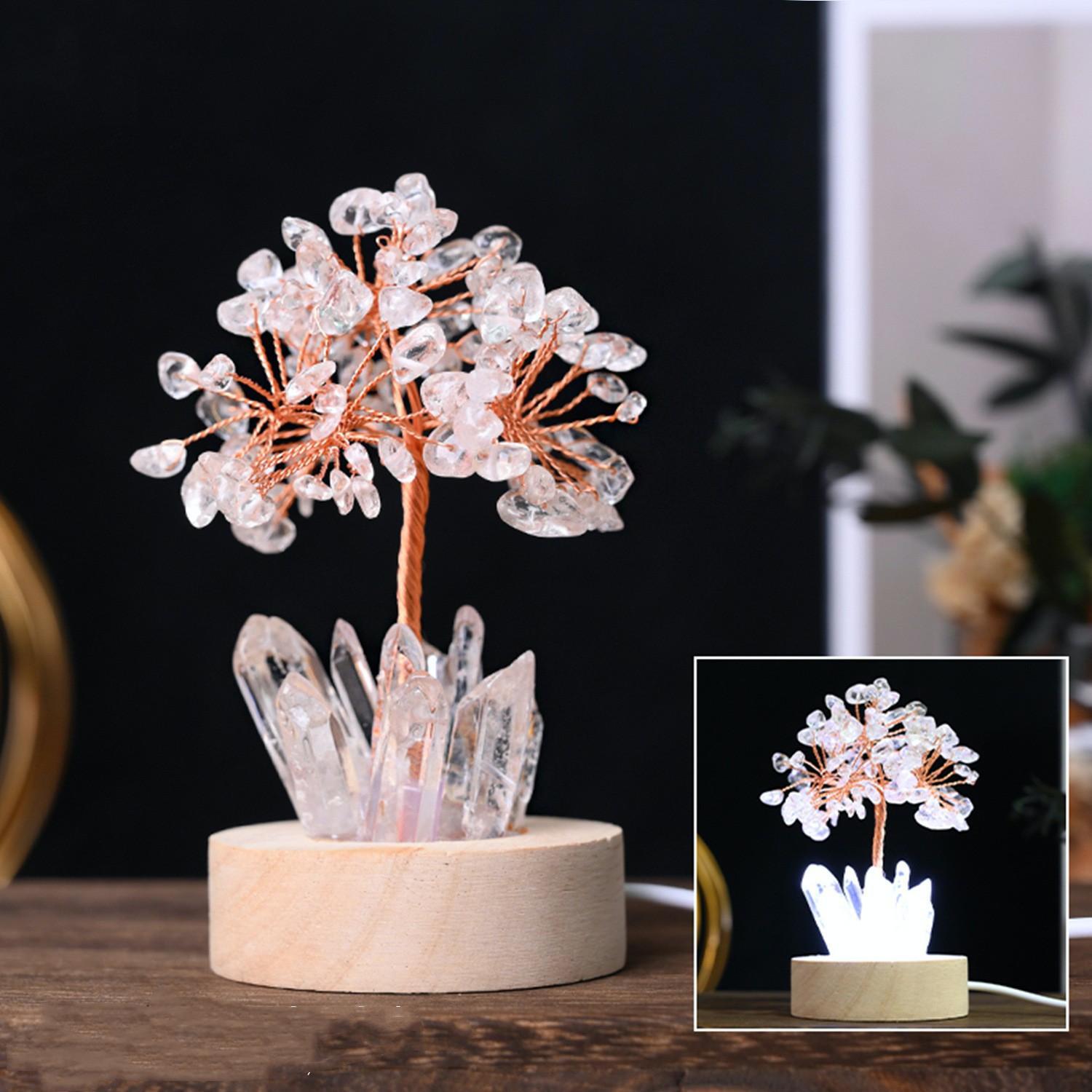 MYK4507-Natural Crystal Tree Cluster Ambient Light Ornament