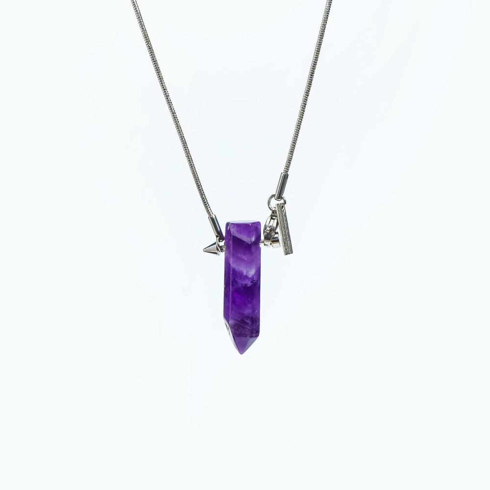 MYK4556-Natural crystal single-pointed pendant
