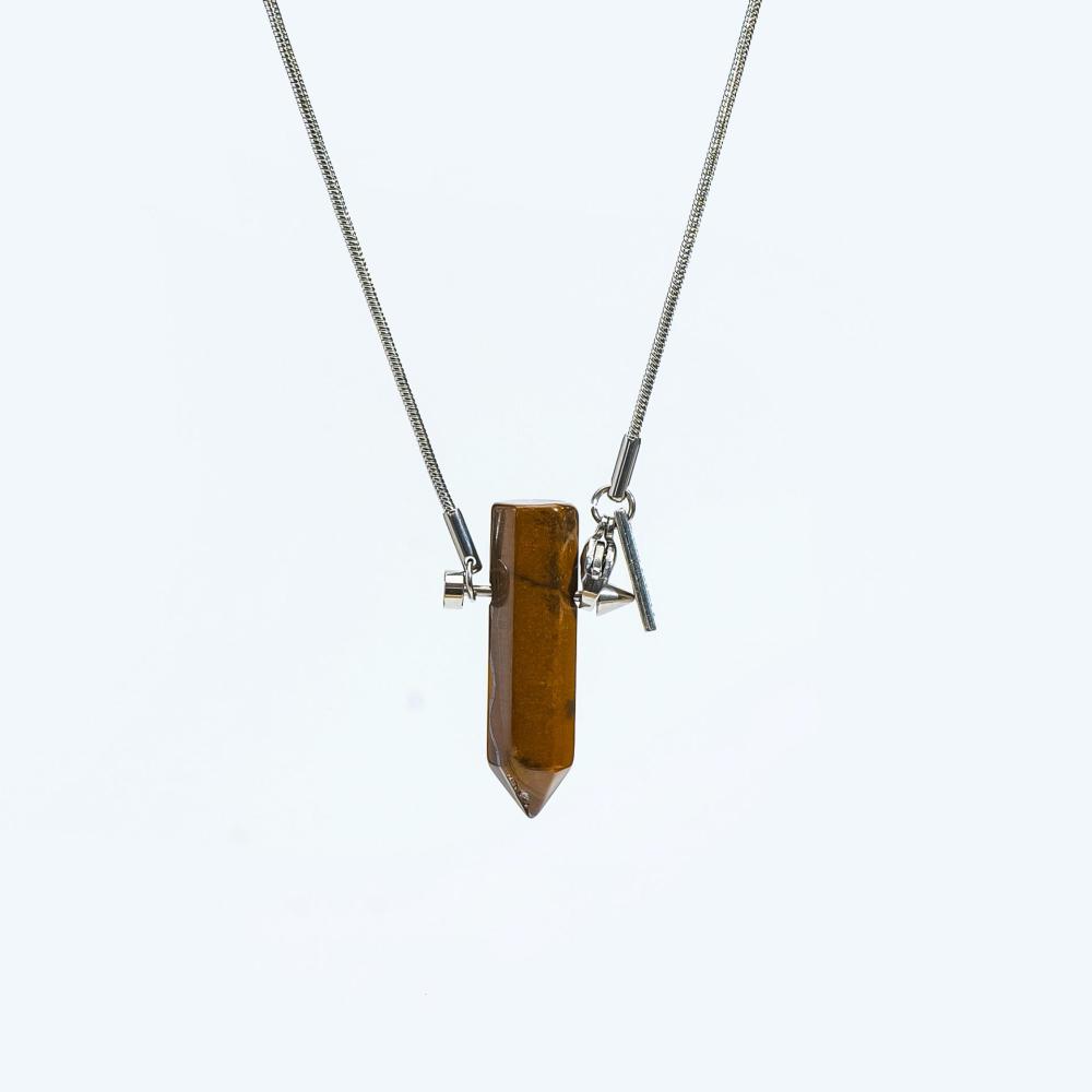 MYK4556-Natural crystal single-pointed pendant