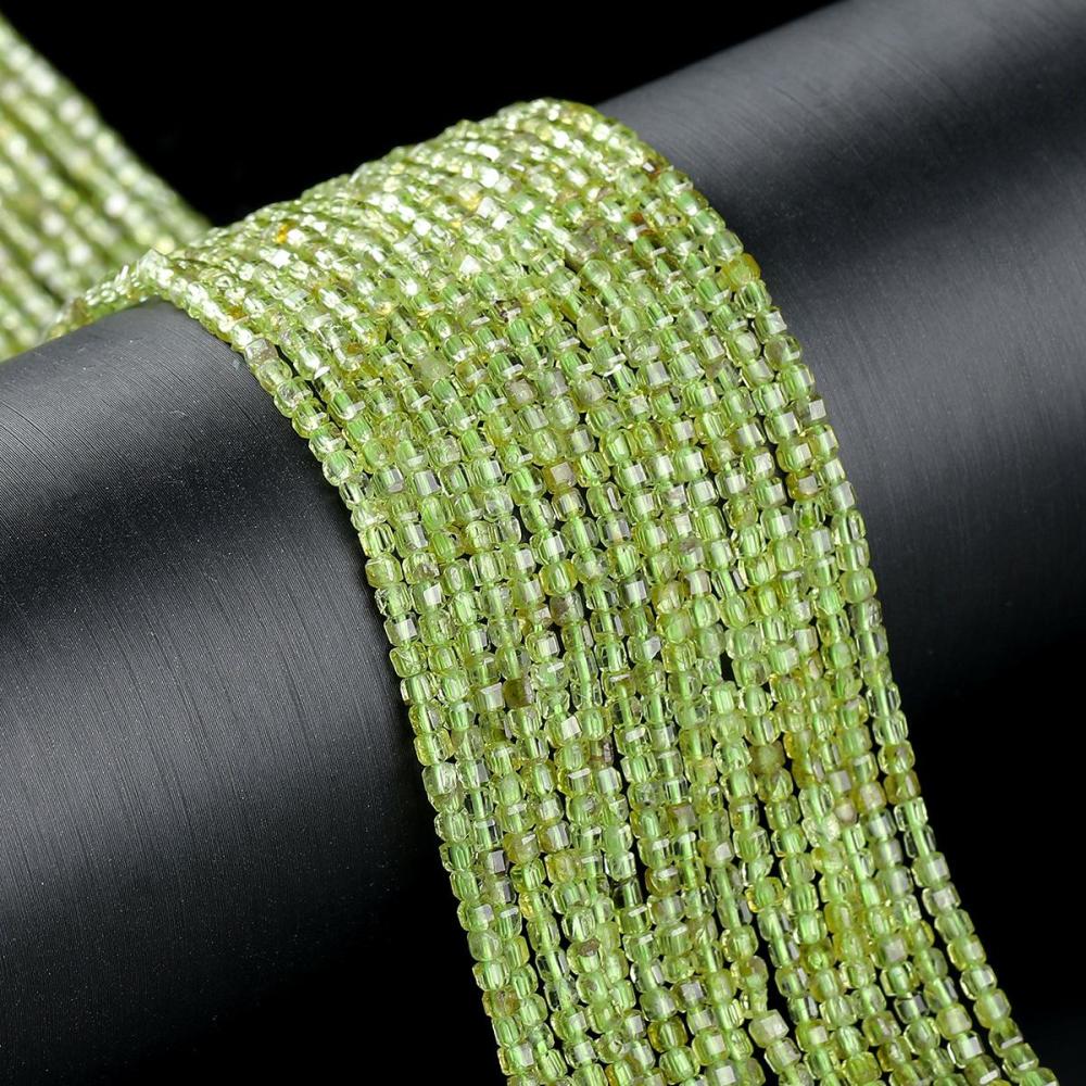 MYK4560-Natural peridot sugar beads