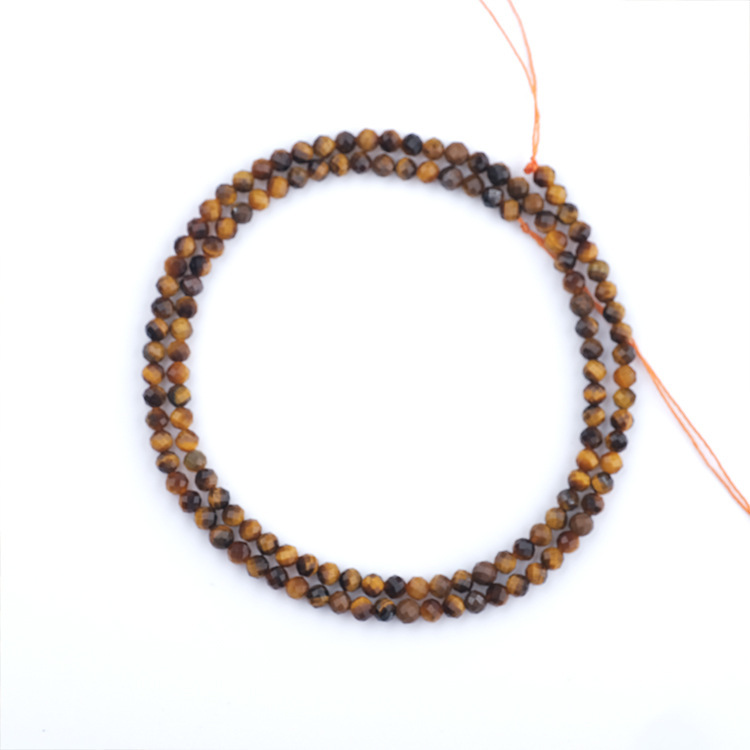MYK4586-Natural Raw Yellow Tiger's Eye Beads (Faceted)