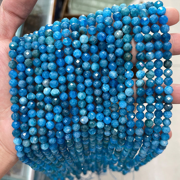 MYK4606-Natural Blue Phosphorous Grey A-Faceted Beads
