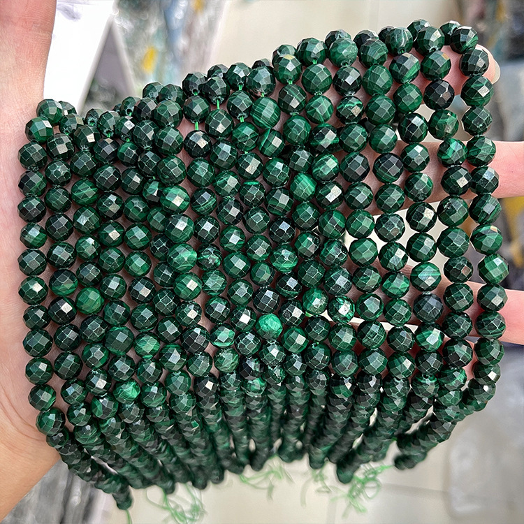 MYK4602-Malachite Faceted Beads