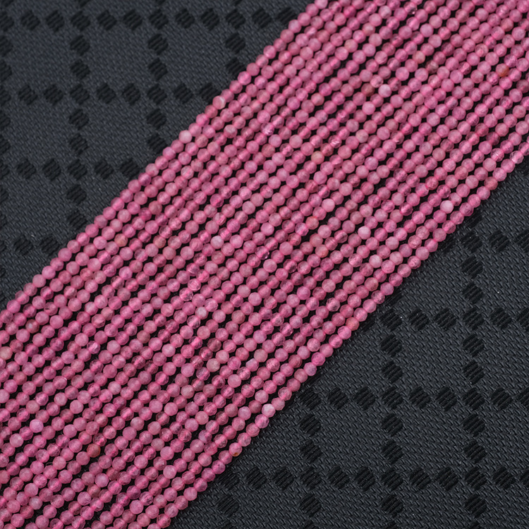 MYK4584-Natural Pink Tourmaline Faceted Beads