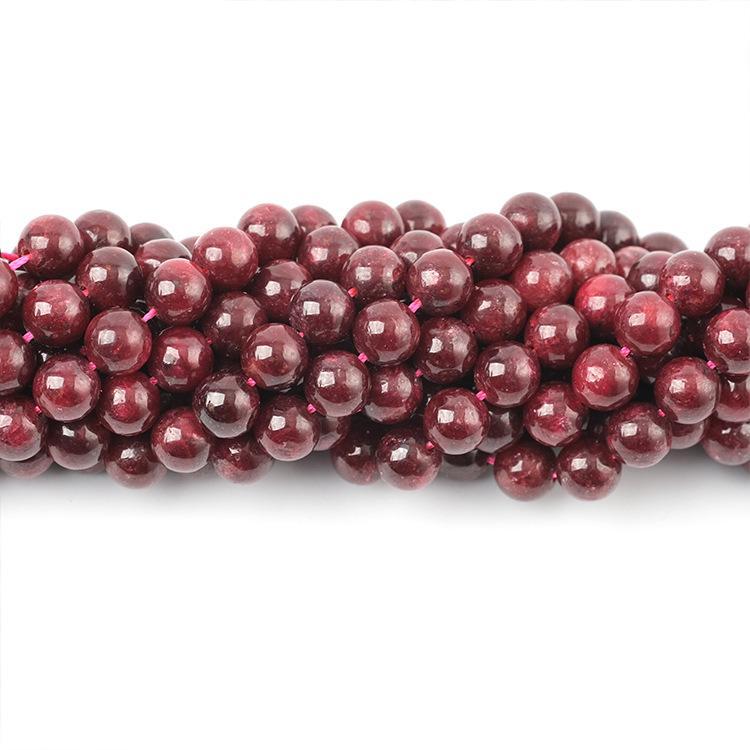 MYK4580-Natural Ruby Polished Round Bead